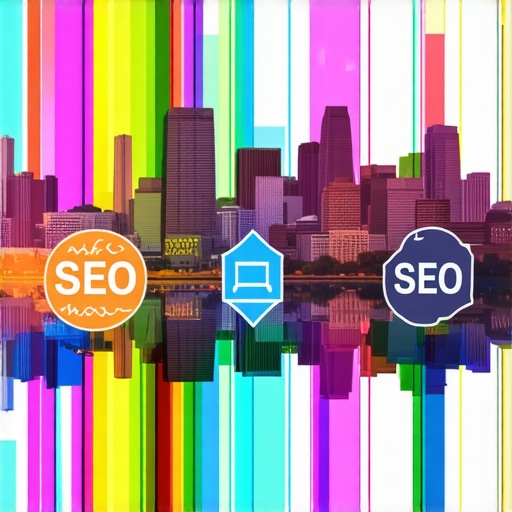 Memphis city skyline with icons representing local SEO and digital marketing