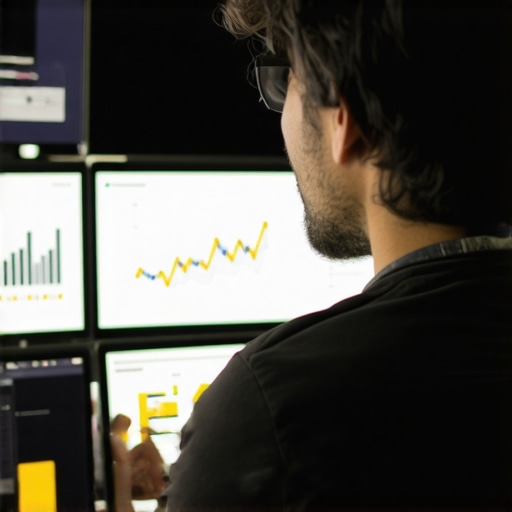 Seo analyst using multiple monitors to track Memphis local pack rankings.