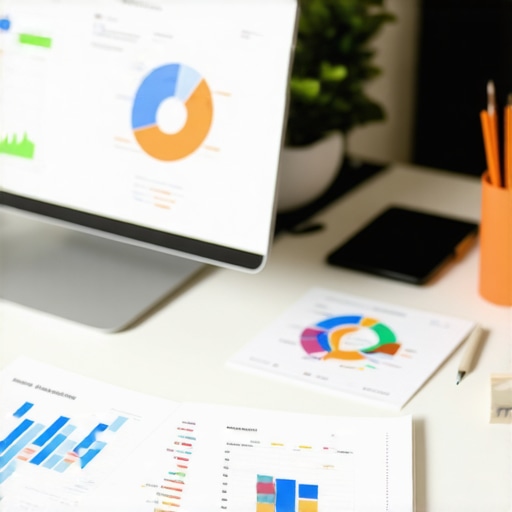 Desk with SEO analytics dashboards and tools showing local Memphis SEO data.