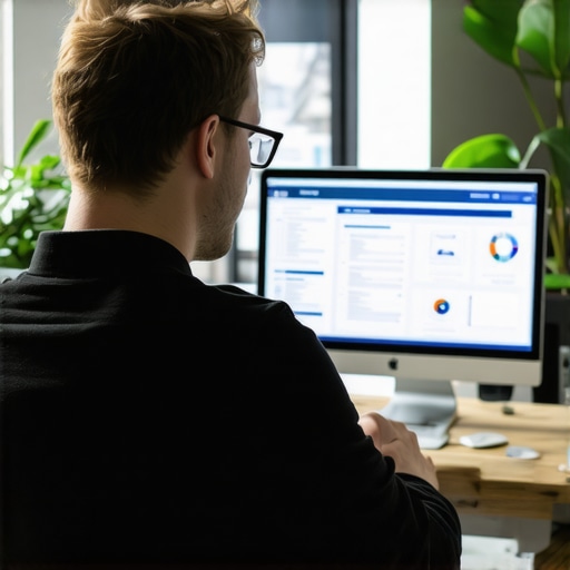 Digital marketer reviewing SEO analytics for Memphis businesses