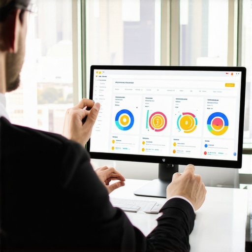 A person reviewing local SEO analytics on a computer with Memphis skyline