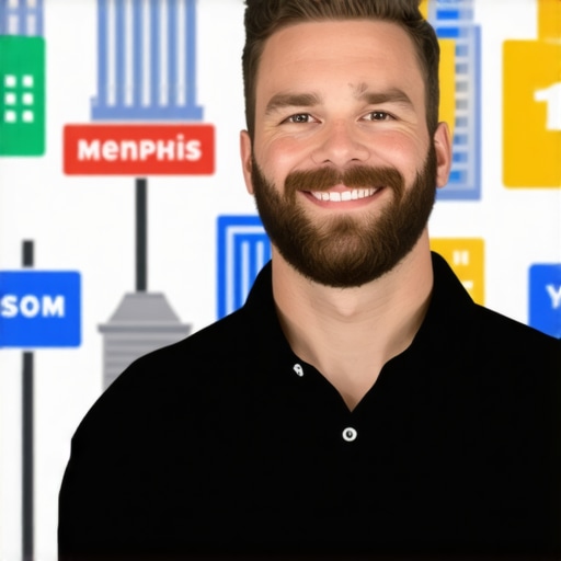 Memphis business owner optimizing Google profile near Memphis landmarks.