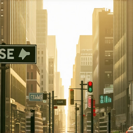 Cityscape of Memphis with local business storefronts and street signs