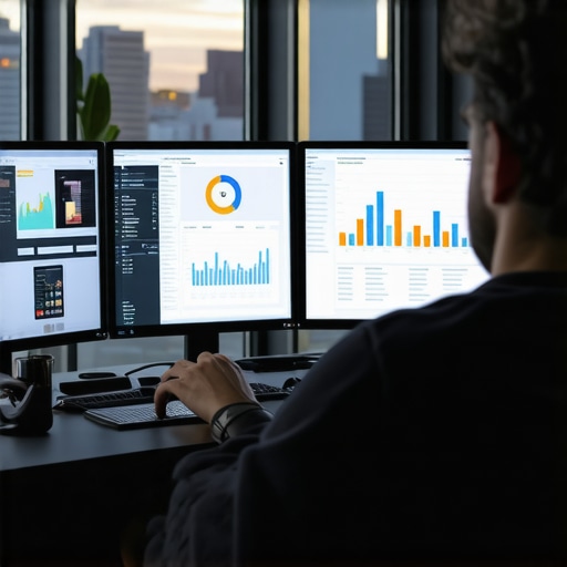 A person reviewing local SEO analytics and maps in Memphis