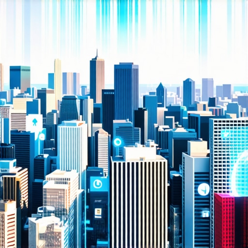Memphis city skyline with digital SEO symbols overlayed
