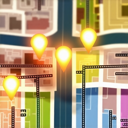 A map showing neighborhood-level SEO signals and proximity rankings for Memphis businesses.